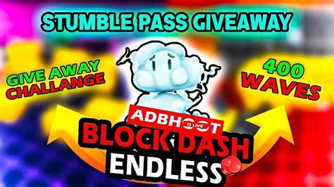 Giveaway Challenge Stumble Pass Giveaway Stumble Guys Live Youtube