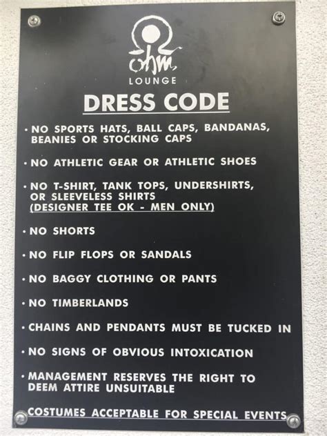 Signs Dress Code And Etiquette Mish Aminoff