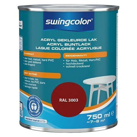 Swingcolor peinture acrylique Ral 3003 rouge rubis 750 ml 7 m² en