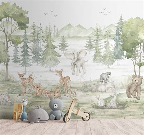 Jungle Safari Kids Room Wallpaper | Life n Colors