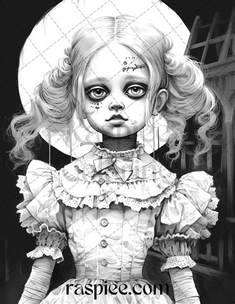 Welcome To Our Collection Of 50 Scary Victorian Dolls Grayscale