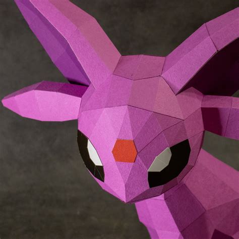 Pokemon Espeon PDF SVG Papercraft DIY Pepakura Origami Etsy Hong Kong