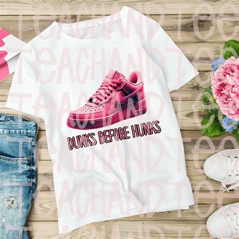 Dunks Before Hunks Pink Hot Pink Sneakers Shoes Air Force Dunks
