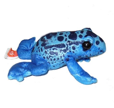 Blue Poison Dart Frog Plush Toy With Sound 1075 Jeannies Cottage