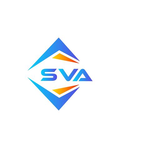 SVA abstract technology logo design on white background. SVA creative ...