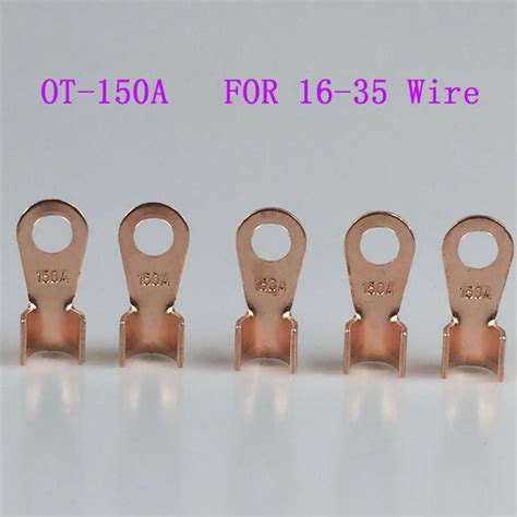 Pcs Ot A Red Copper Circular Splice Ring Terminal Wire Naked Cable