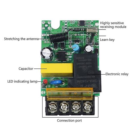 315mhz 433mhz 220v 380v 30a Relay Wireless Remote Control Switch