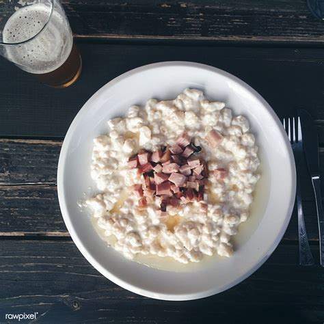 A Classic Slovak Dish Halusky Grated Potato Dumplings Free Image By