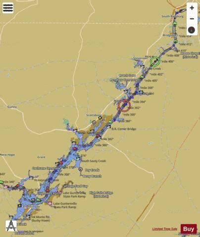 Guntersville Lake Marine Charts Fishing Maps Depth Finder Lake Map