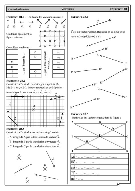 Géométrie vectorielle Chapitre 1 Les vecteurs Série d exercices I