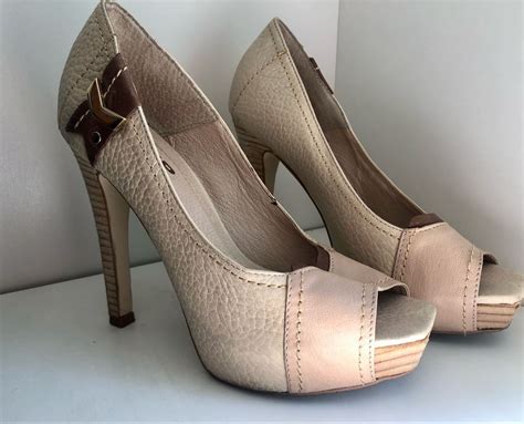 Sapato Peep Toe Meia Pata Nude Sapato Feminino Step One Usado Enjoei
