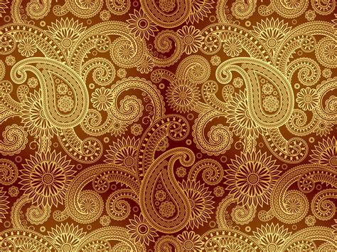 Golden Damask Pattern Vector Art Graphics Freevector