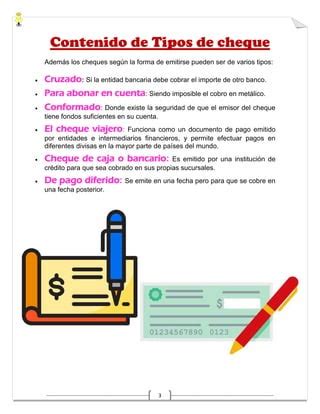 El Cheque Y Tipos De Cheques PDF