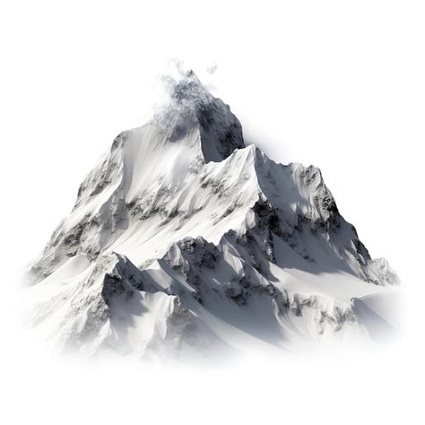 Premium Photo Mount Everest Isolated On White Background