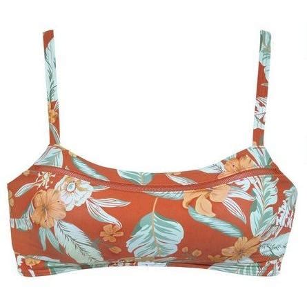 Sunseeker Bustier Bikini Top Suva Mit Mesh Einsatz Damen Rostrot Bedruckt Gr 34 Comparor