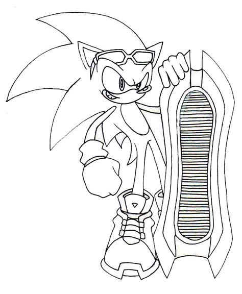 Sonic Jogando Skate Para Colorir Imprimir E Desenhar Colorirme Porn