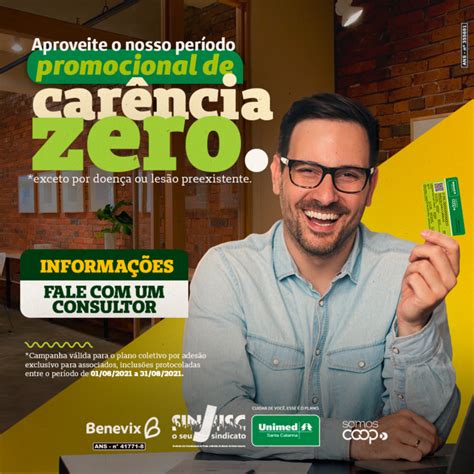 Carência Zero Unimed para adesões em agosto SINJUSC