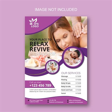 Premium Vector Beauty Spa Flyer Template