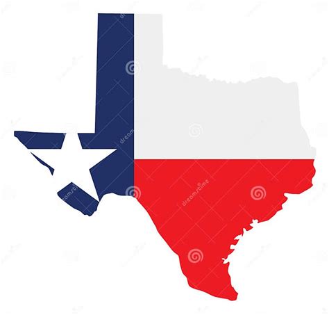 Flag And Silhouette Of The State Of Texas Stock Vector Illustration Of Patriotic Divisions