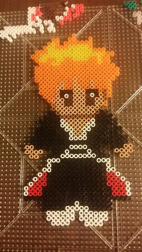 Ichigo Sprite Perler Anime Pixel Art Bead Sprite Perler