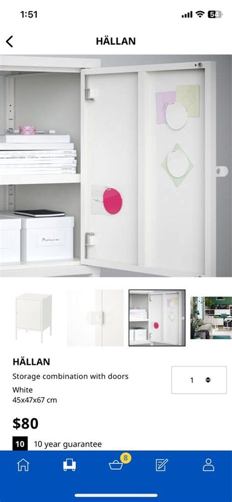 Ikea storage cabinet - white, Furniture & Home Living, Furniture ...