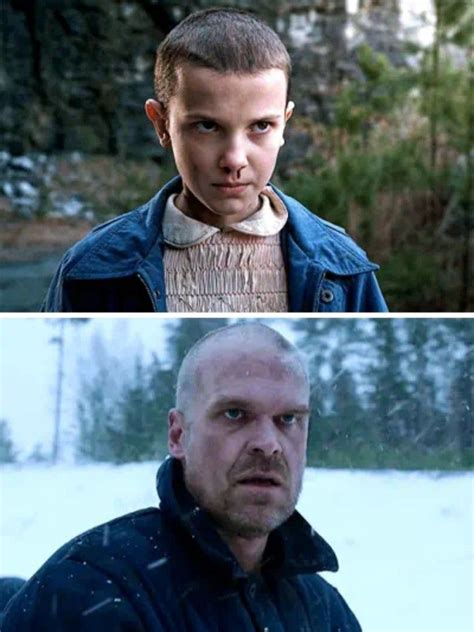 The Bald Badasses Hoppers In 2022 Hopper Stranger Things Stranger