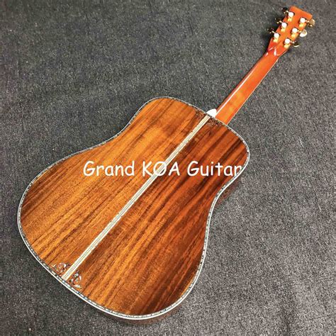 Custom Grand Acoustic Guitar All Koa Wood Top Back Sides Ooo 39 Inch Body