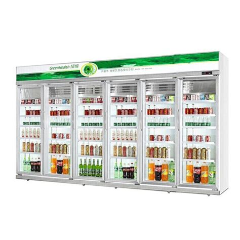 Supermarket Sliding Glass Door Fridge Upright Beverage Cooler Drink