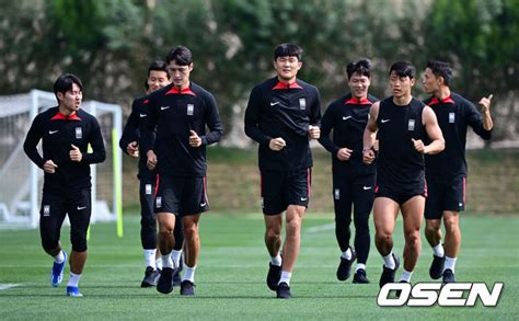 사진 8강 진출 축구대표팀 조깅으로 회복 훈련스포탈코리아