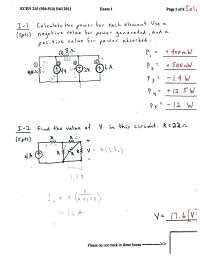 Exam With Solutions Principles Of Electrical Engineering Ecen