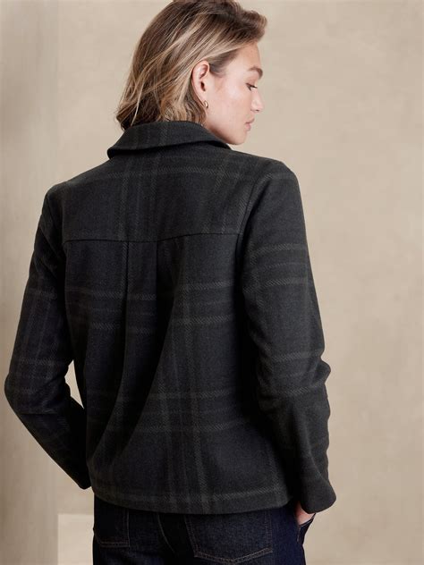 Short Plaid Jacket Banana Republic Factory