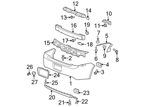 Chevrolet Malibu Bumper Impact Absorber Lower 15831261 Hadwin