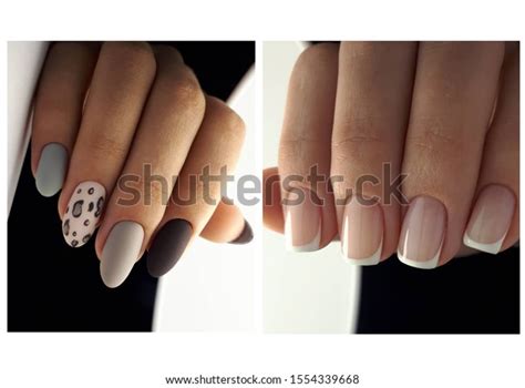 Collage Photos Image Long Nails Nude Stock Photo Shutterstock