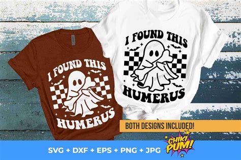 I Found This Humerus SVG Retro Halloween Funny Ghost Bone Design SVG