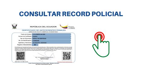 Imprimir El Certificado De Antecedentes Penales O R Cord Policial