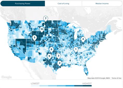 Cost Of Living By State Map Printable Map Bank2home