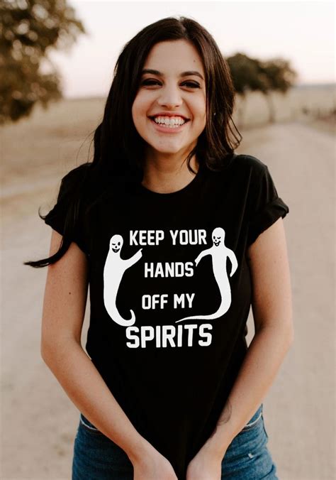 Hands Off My Spirits Tee By Kaeraz Halloween Mystical Tees Vintage