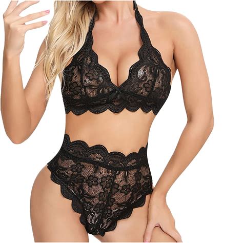 Rqyyd Sexy Plus Size Lingerie Set For Women High Waist Bra And Panty