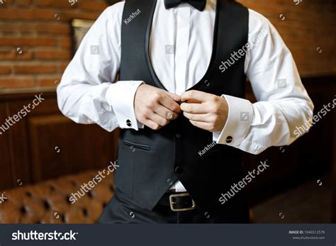 Elegant Mature Man Black Suit White Stock Photo Shutterstock