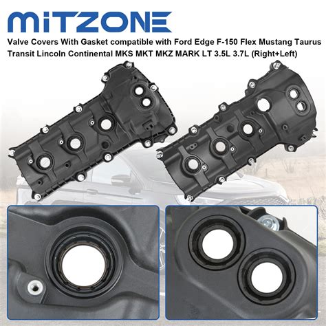 MITZONE Valve Covers Compatible With Ford Edge F 150 Flex Mustang