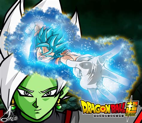 Vegetto Ssj Blue Vs Zamasu Fusion By Jaredsongohan On Deviantart