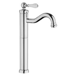 Miscelatore Lavabo Alto Cromo E Bianco Brera Di Jacuzzi Rubinetteria