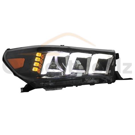 Sequential Savage Head Lights Drl Led V3 Lamp Suits Toyota Hilux 2015