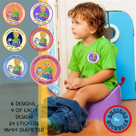 Potty Training Stickers Stickers For Kids Cute Potty Etsy