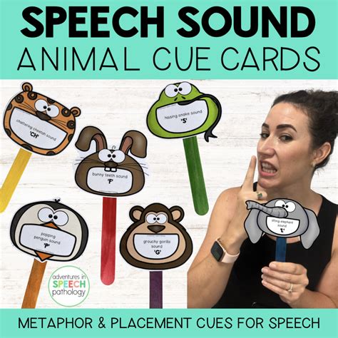 Animal Speech Sound Articulation Cue Cards