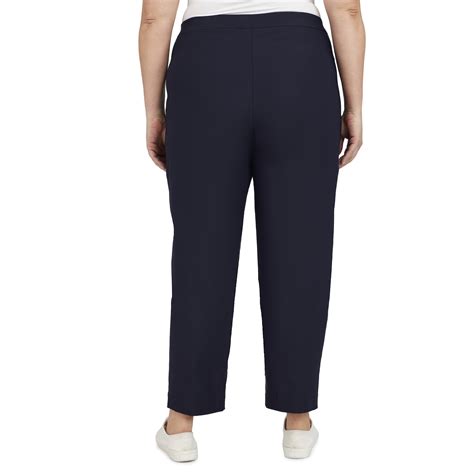 Alfred Dunner Womens Plus Allure Slimming Pull On Straight Leg Pants