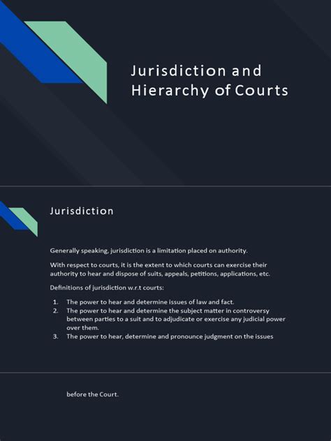 Jurisdiction And Hierarchy Of Courts Pdf