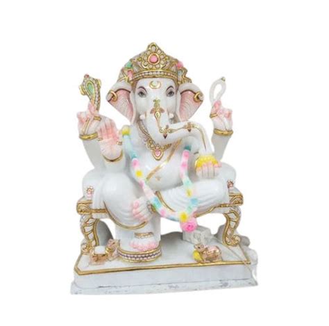 Eye Catching Look White Marble Ganesha Ji Statue At Best Price In Sikar