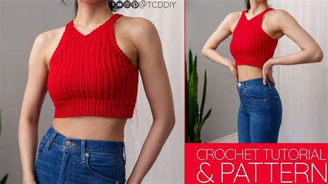 How To Crochet Crop Top Pattern And Tutorial Diy Youtube