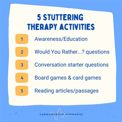 Stuttering Therapy Activities